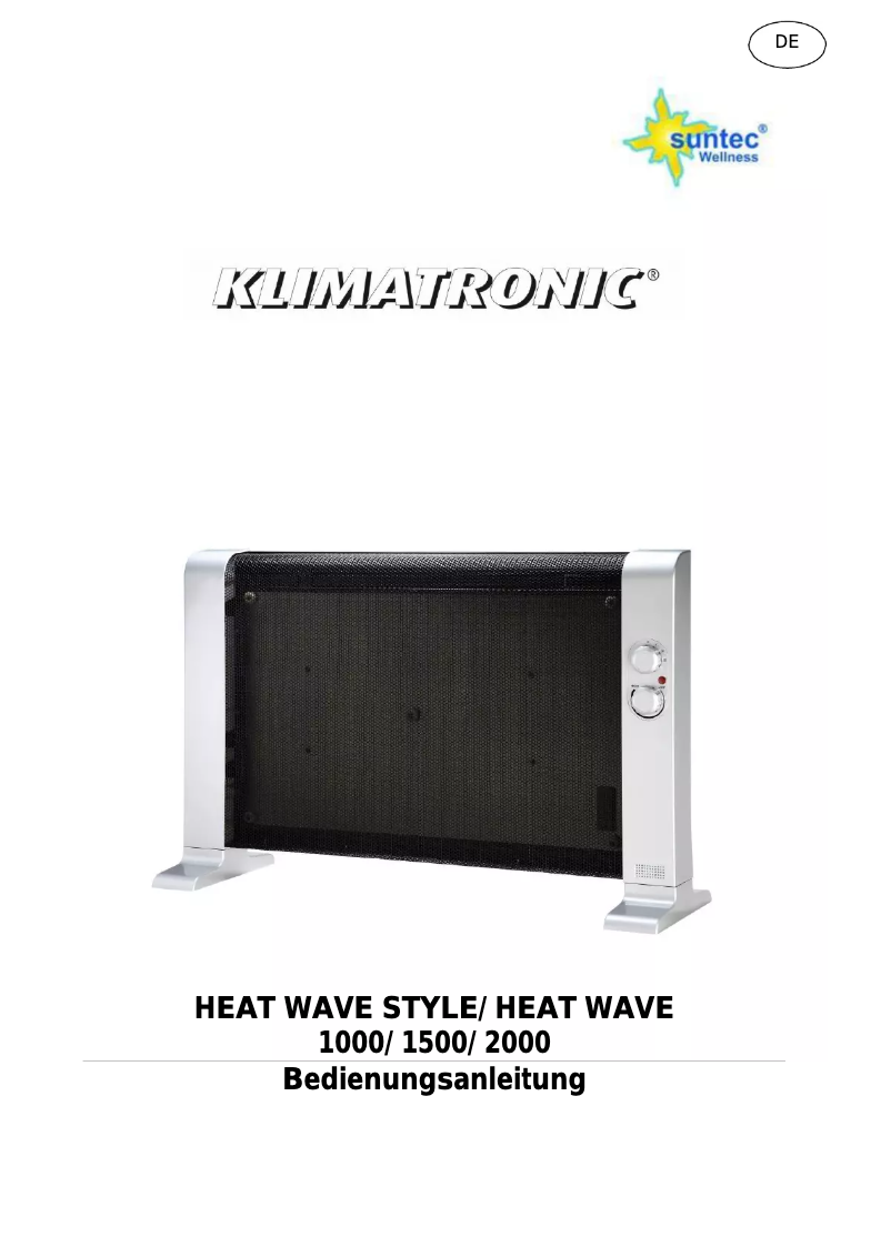 Image de la première page du manuel de l'appareil Heat Wave 1500