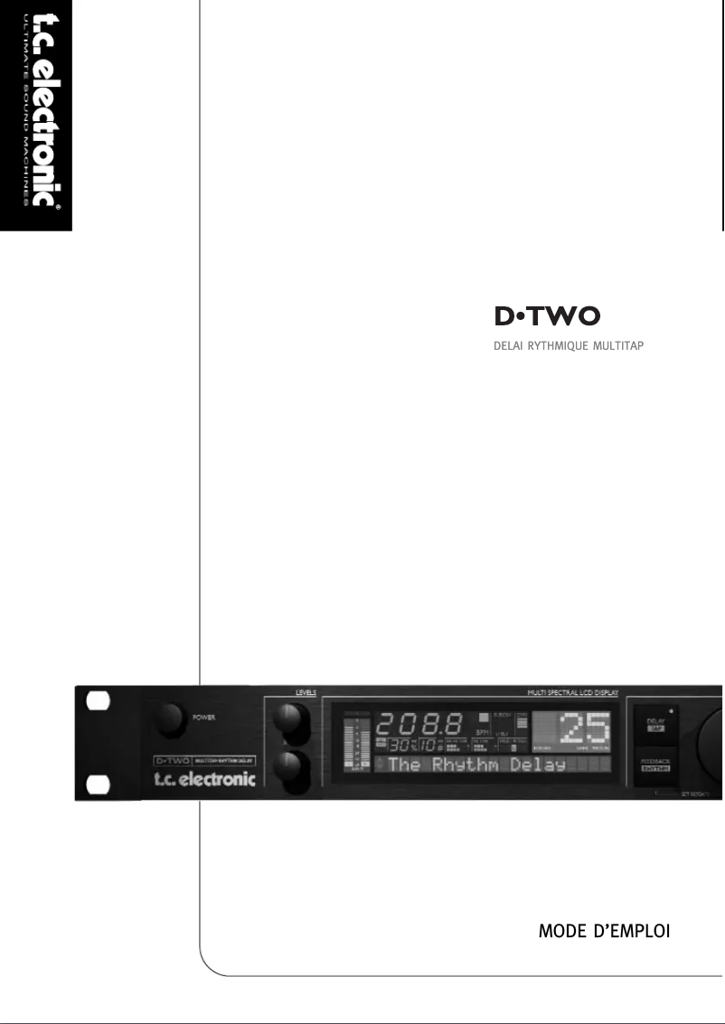 Page 1 de la notice Manuel utilisateur TC Electronic D-TWO
