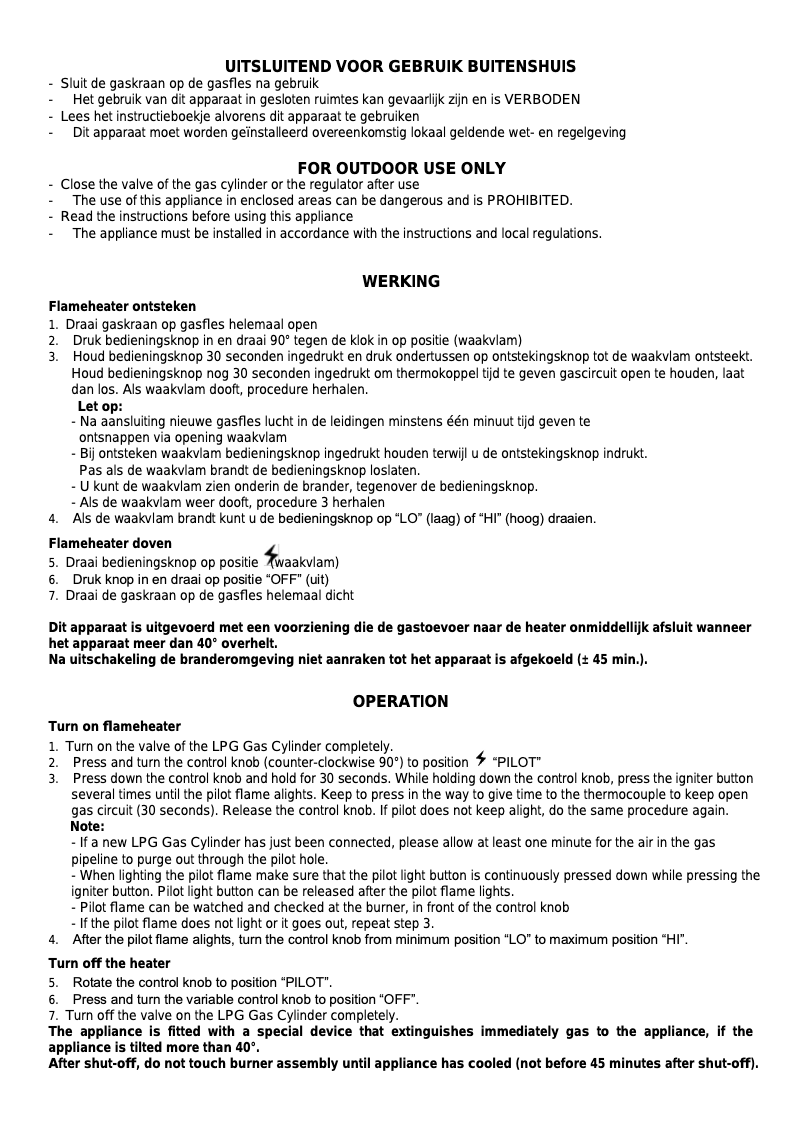Página 1 del manual Manual de usuario Eurom Flameheater