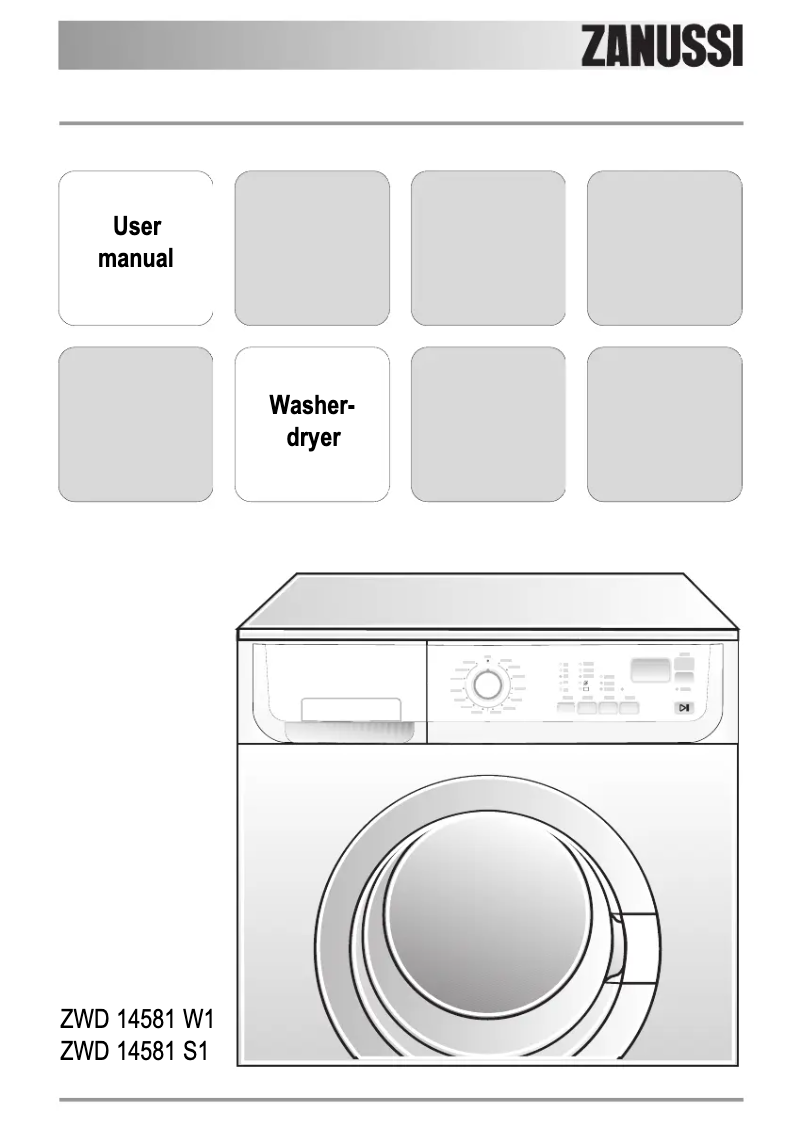Page n°1 - Manuel utilisateur Zanussi ZWD14581W1