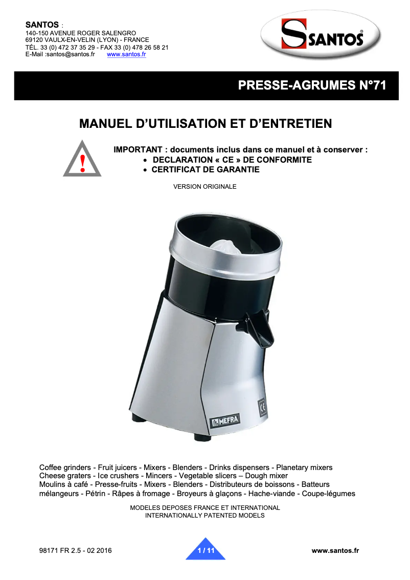 Image de la première page du manuel de l'appareil Top Juicer 150188
