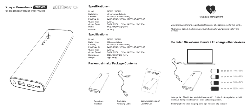 Image de la première page du manuel de l'appareil Powerbank PLUS MacBook