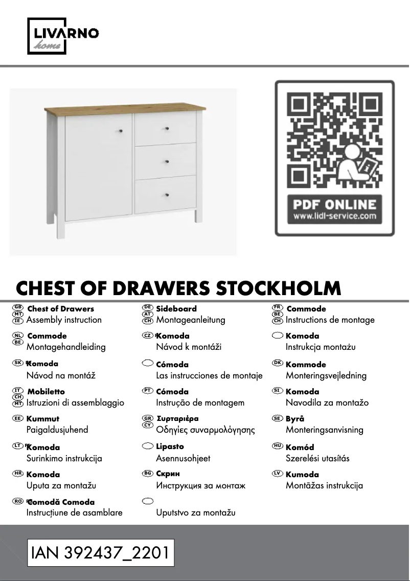Page 1 de la notice Manuel utilisateur Livarno Lux IAN 392437