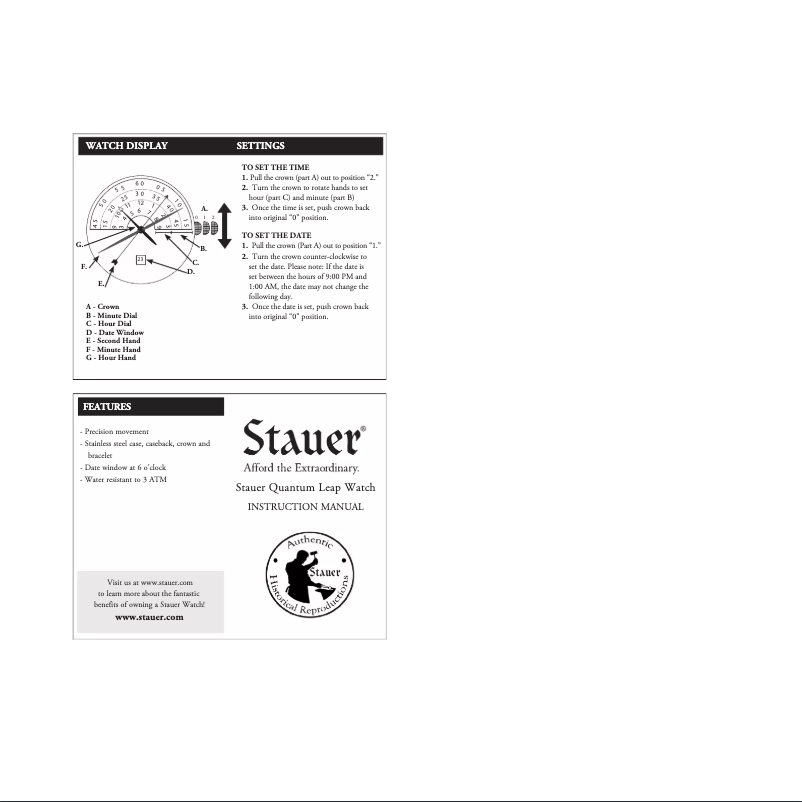 Page n°1 - Manuel utilisateur Stauer 38632