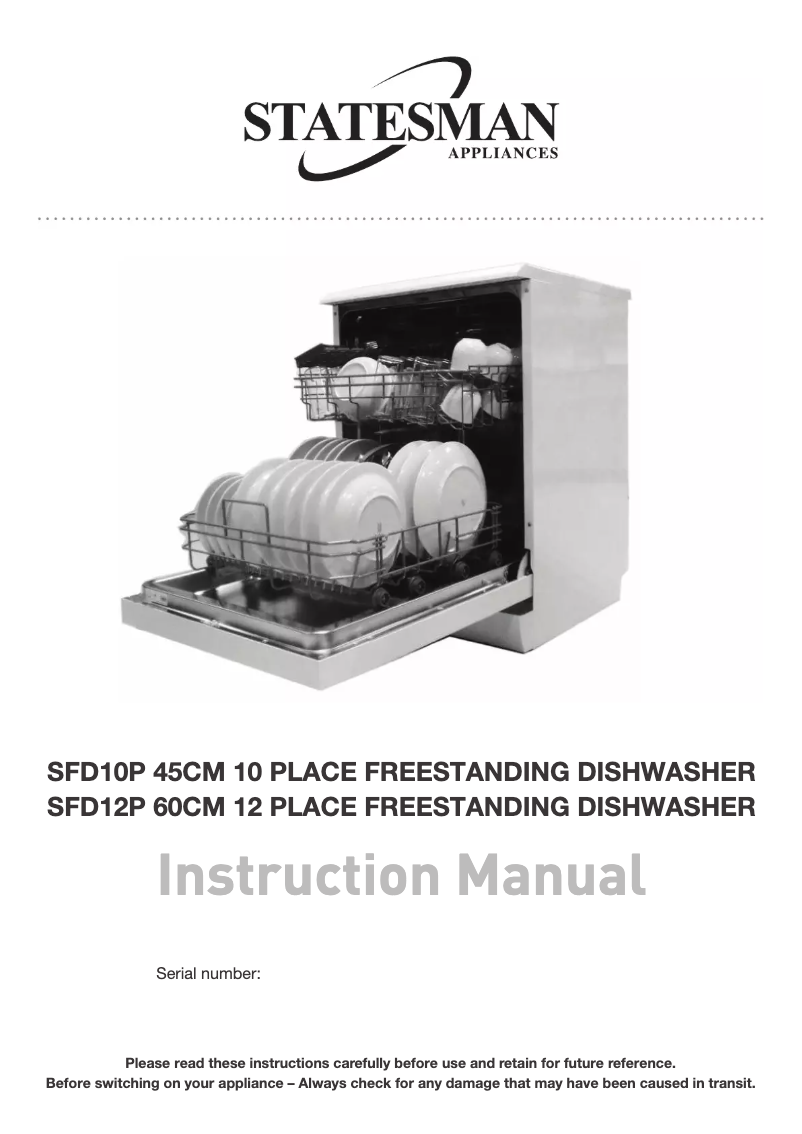 Page 1 de la notice Manuel utilisateur Statesman SFD10P