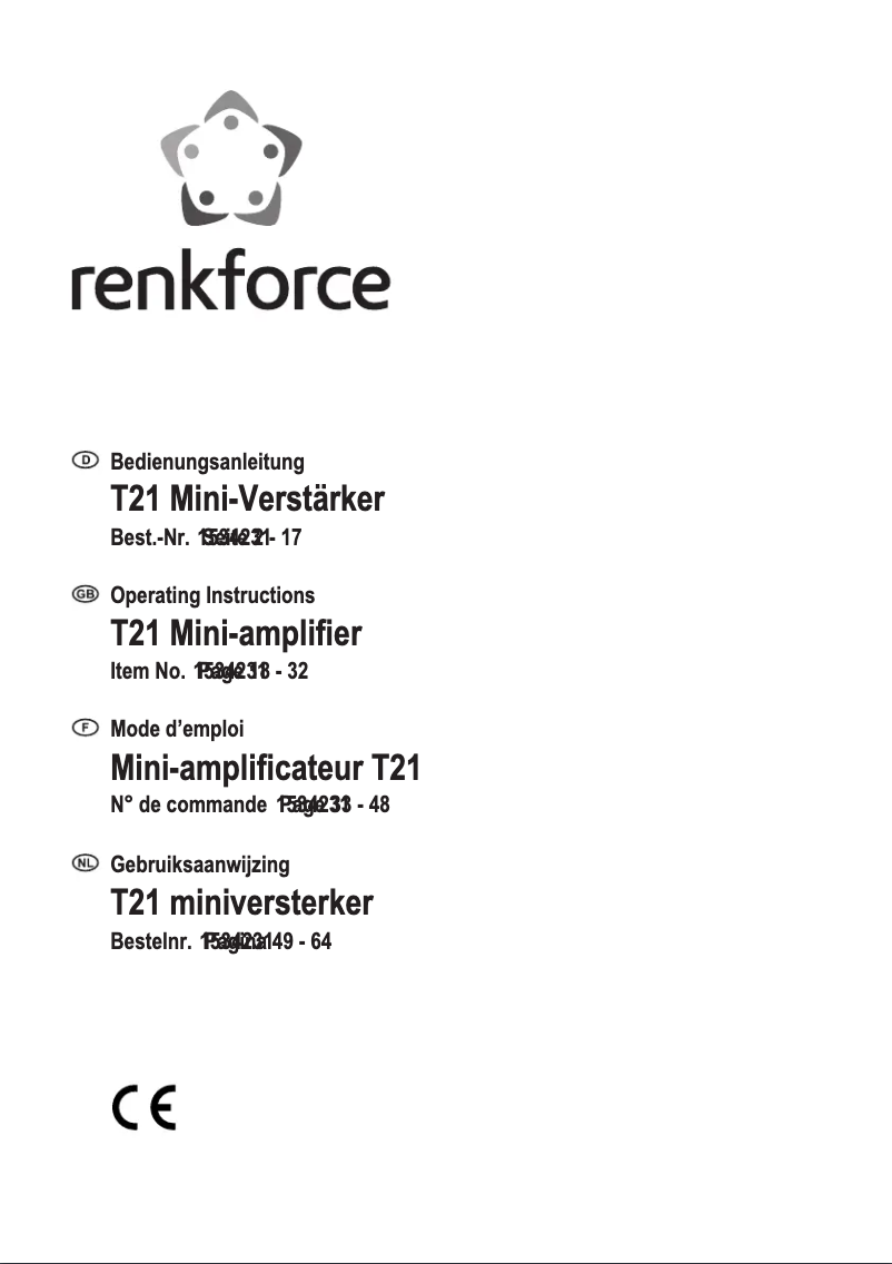 Image de la première page du manuel de l'appareil T21