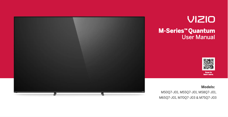 Page 1 de la notice Manuel utilisateur VIZIO M58Q7-J01