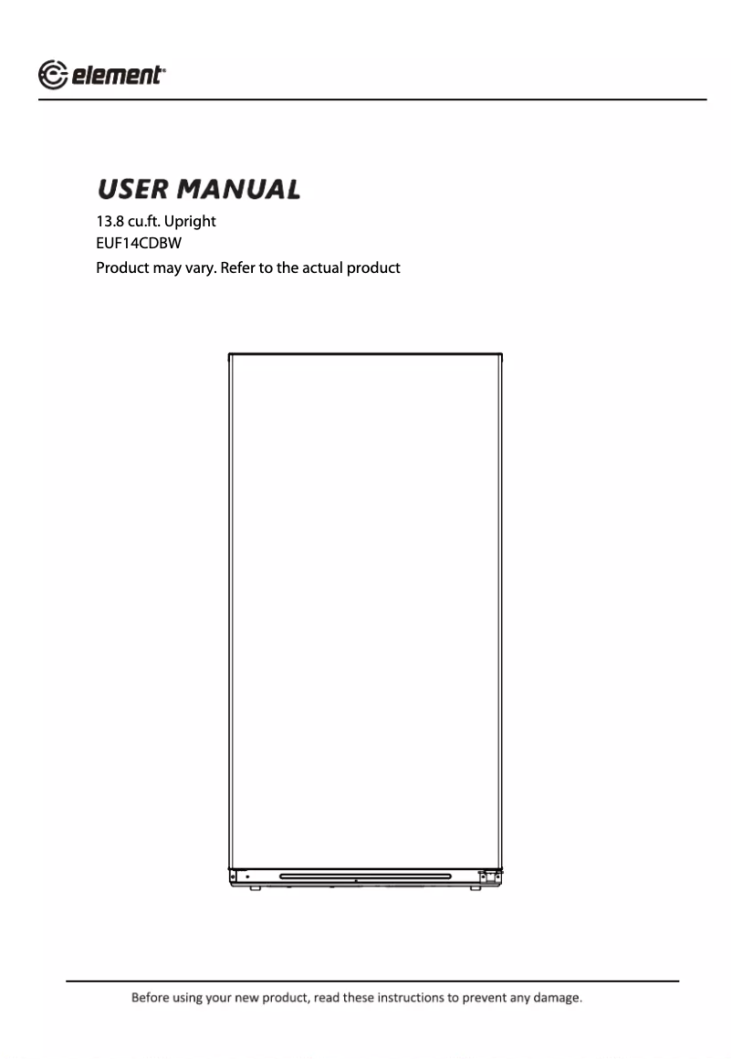 Image de la première page du manuel de l'appareil EUF14CDBW