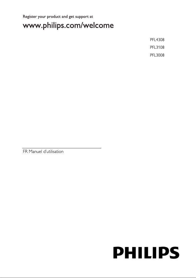 First page image of the manual for 39PFL3008T