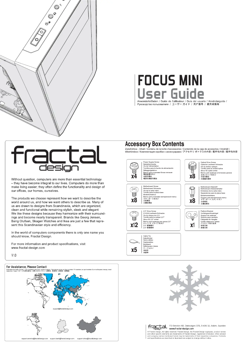 Page 1 de la notice Manuel utilisateur Fractal Design Focus G Mini