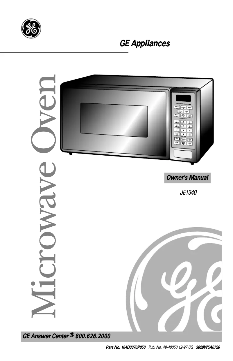 Página 1 del manual Manual de uso y mantenimiento GE JE1340WA