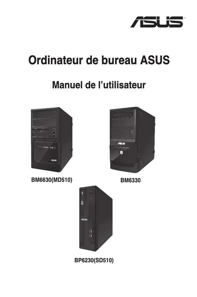 Page 1 de la notice Manuel utilisateur Asus BP6230