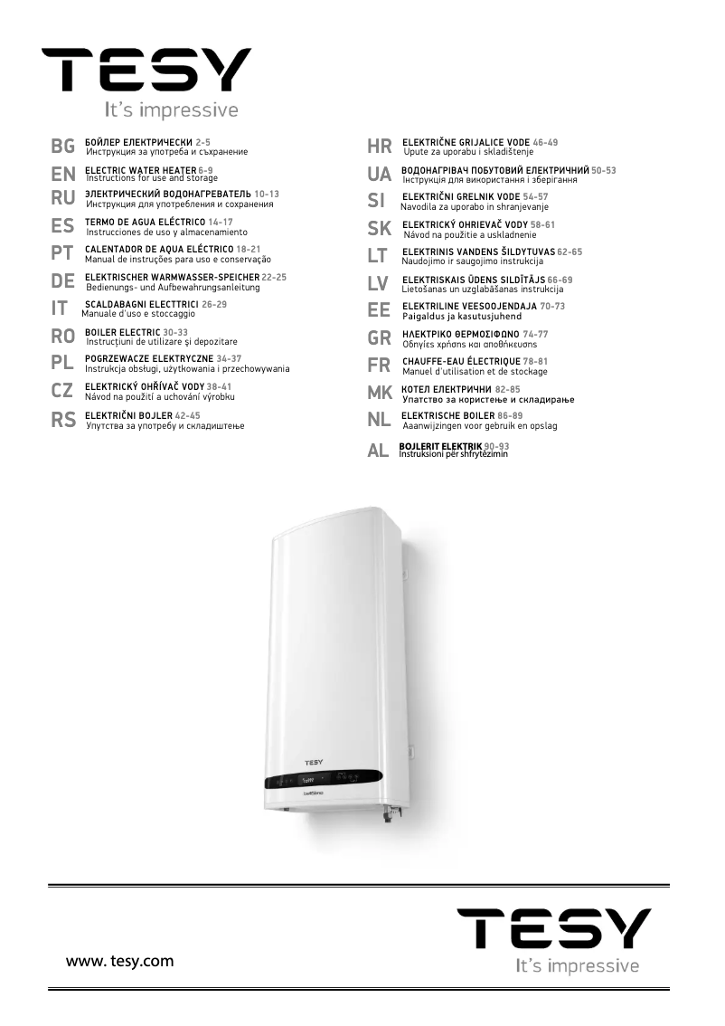 Image de la première page du manuel de l'appareil BelliSlimo Cloud Dry 50