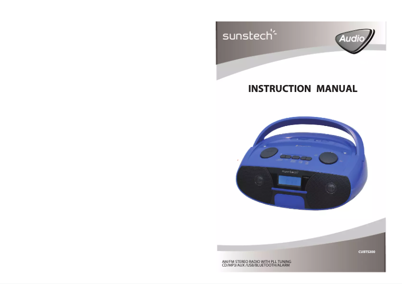 Page 1 de la notice Manuel utilisateur Sunstech CUBTS200