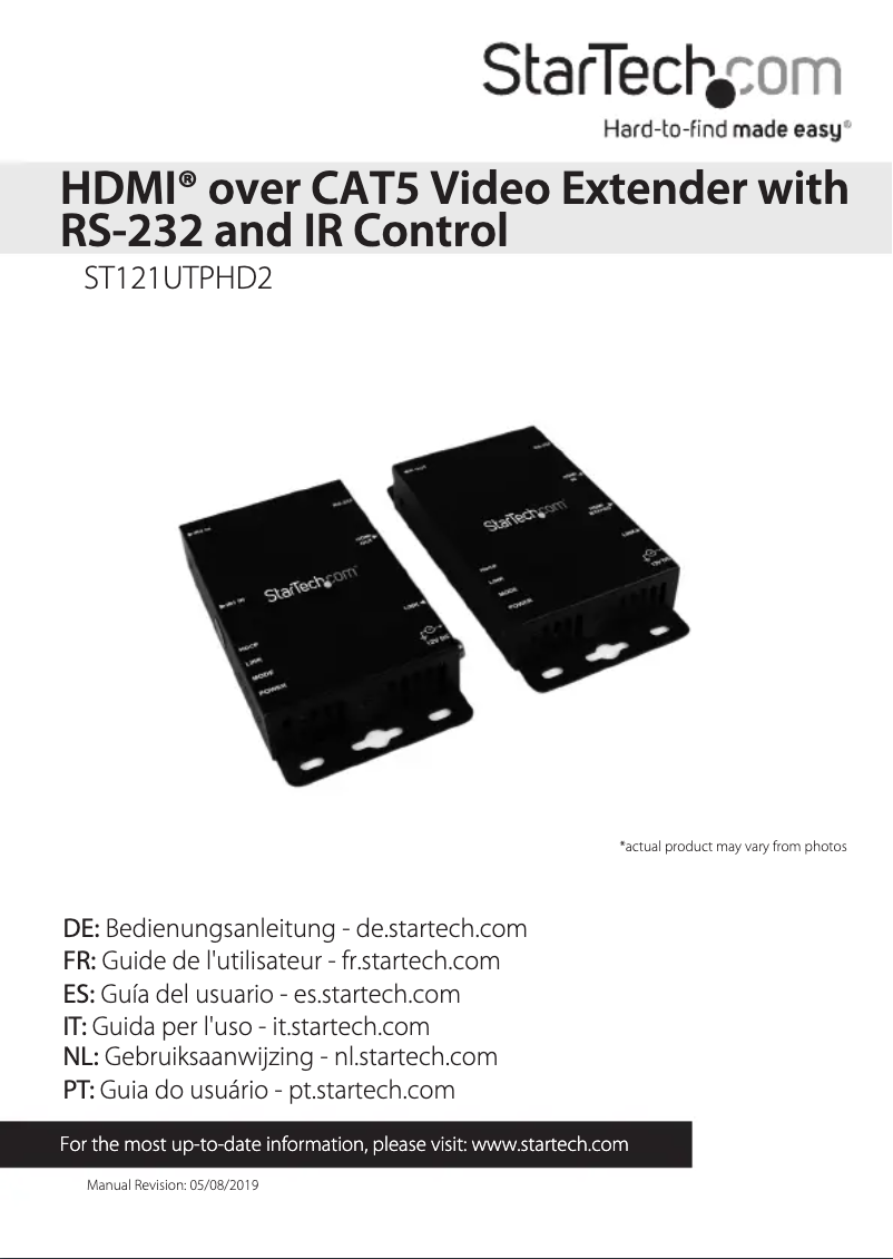 Page 1 de la notice Manuel utilisateur StarTech.com ST121