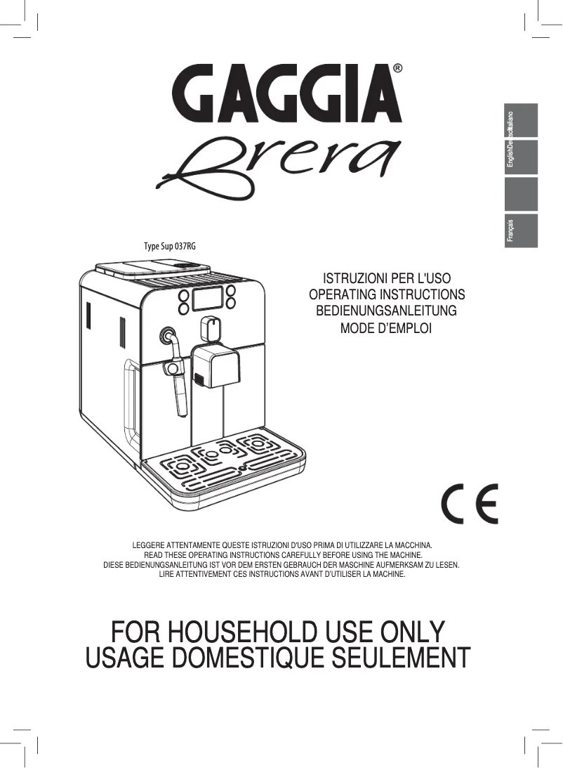 Image de la première page du manuel de l'appareil Saeco Syntia Focus RI9833