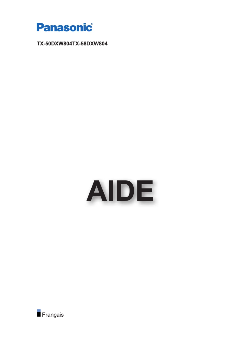 Page 1 de la notice Manuel utilisateur Panasonic Viera TX-58DXW804