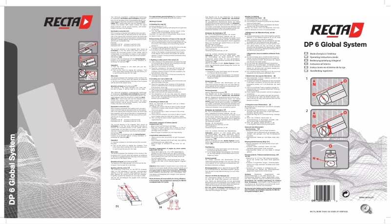 Página 1 del manual Manual de usuario Recta DP 6 Global System