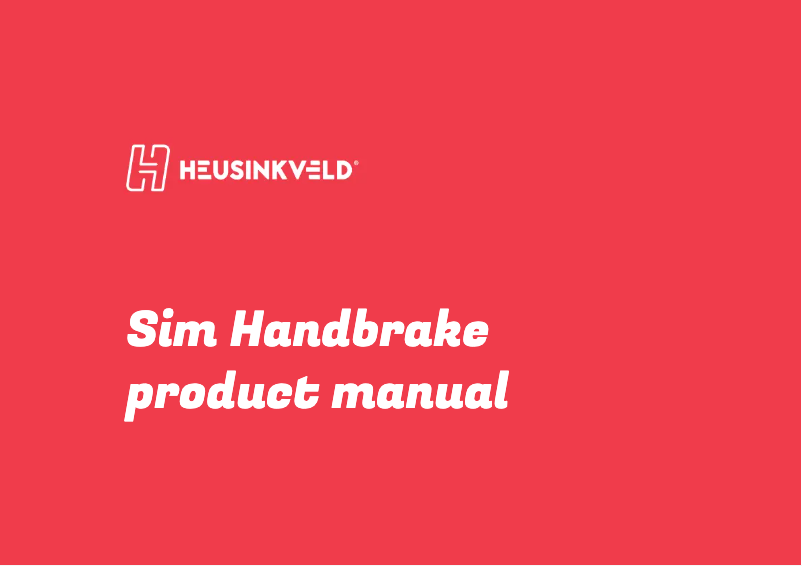 Page 1 de la notice Manuel utilisateur Heusinkveld Sim Handbrake
