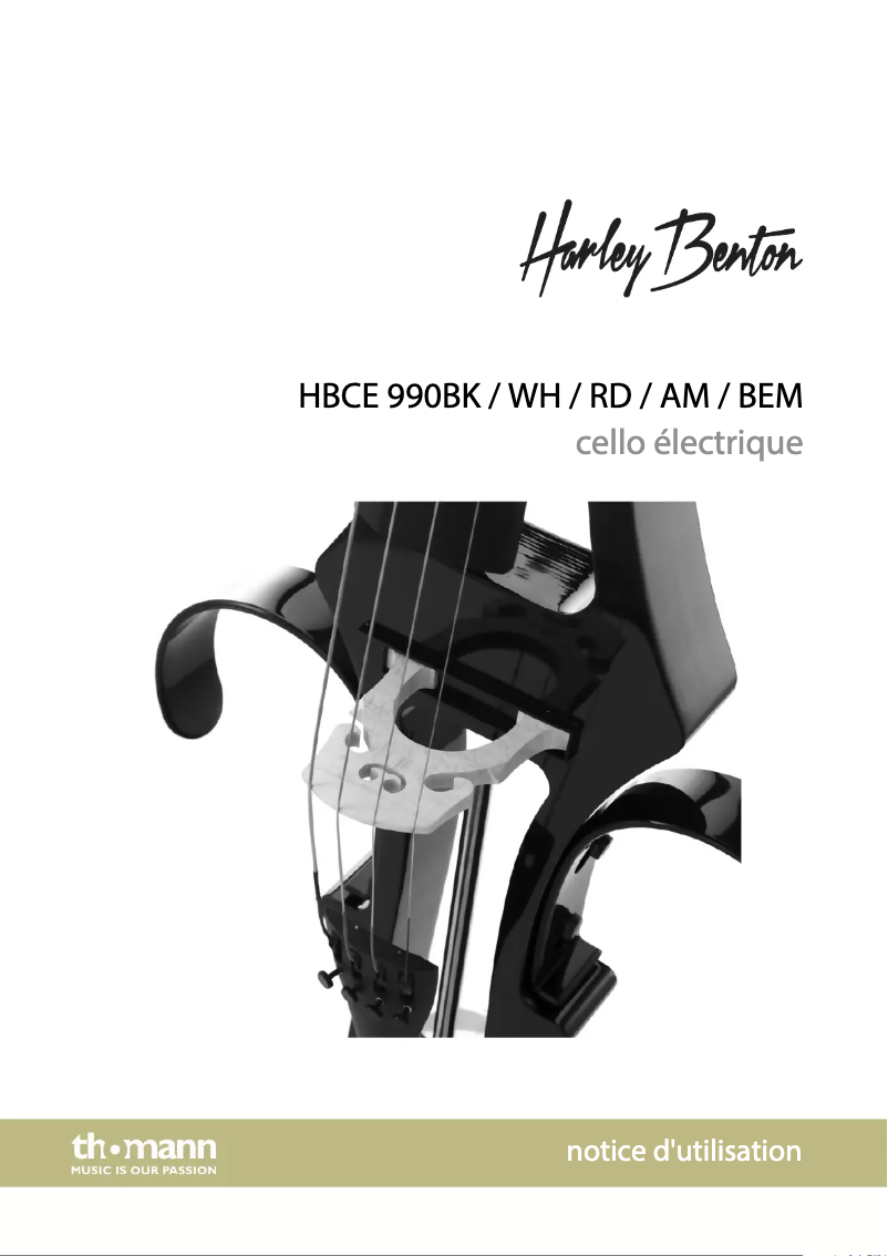 Page 1 de la notice Manuel utilisateur Harley Benton HBCE 990WH