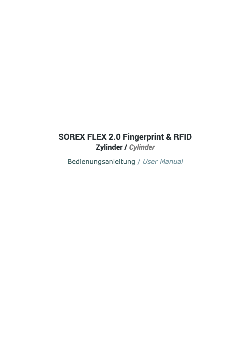 Page 1 de la notice Manuel utilisateur SOREX FLEX 2.0
