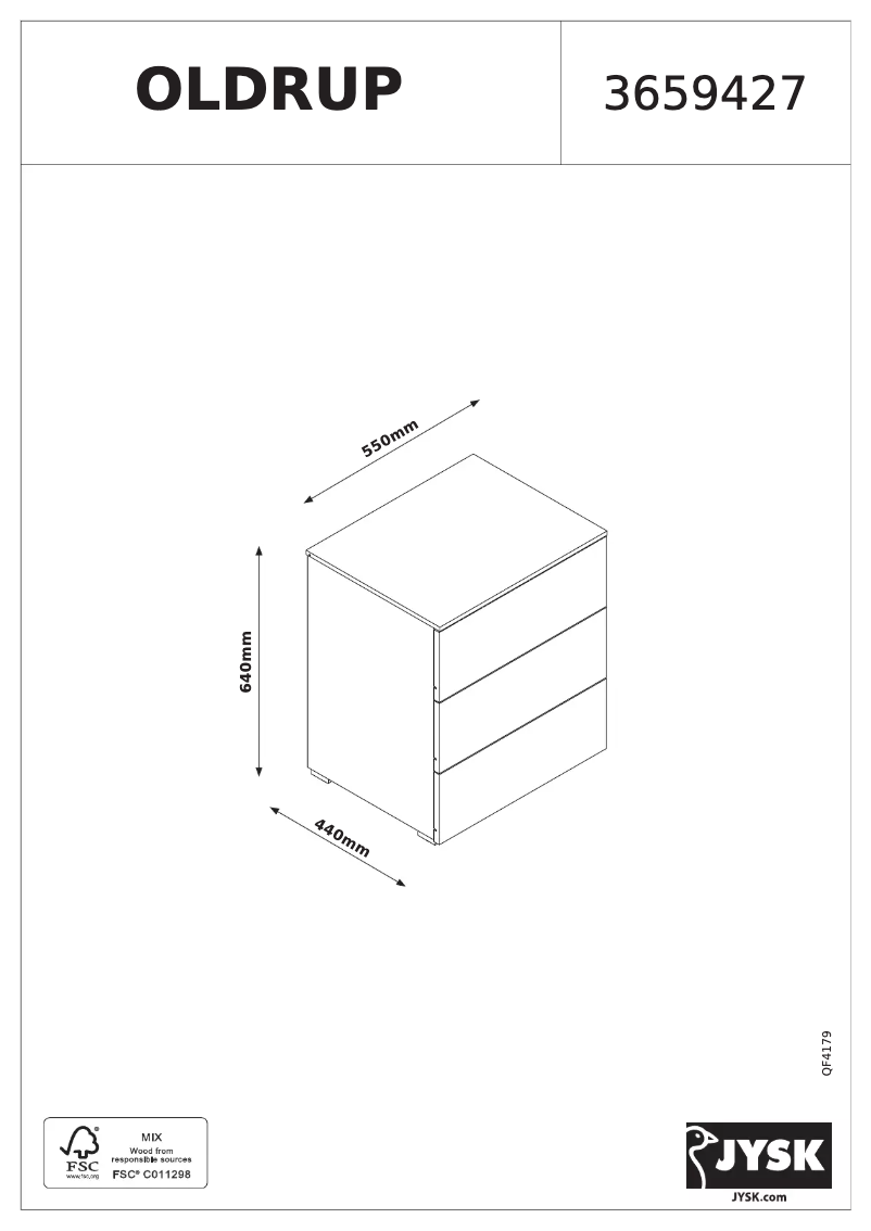 Page n°1 - Manuel utilisateur JYSK Oldrup