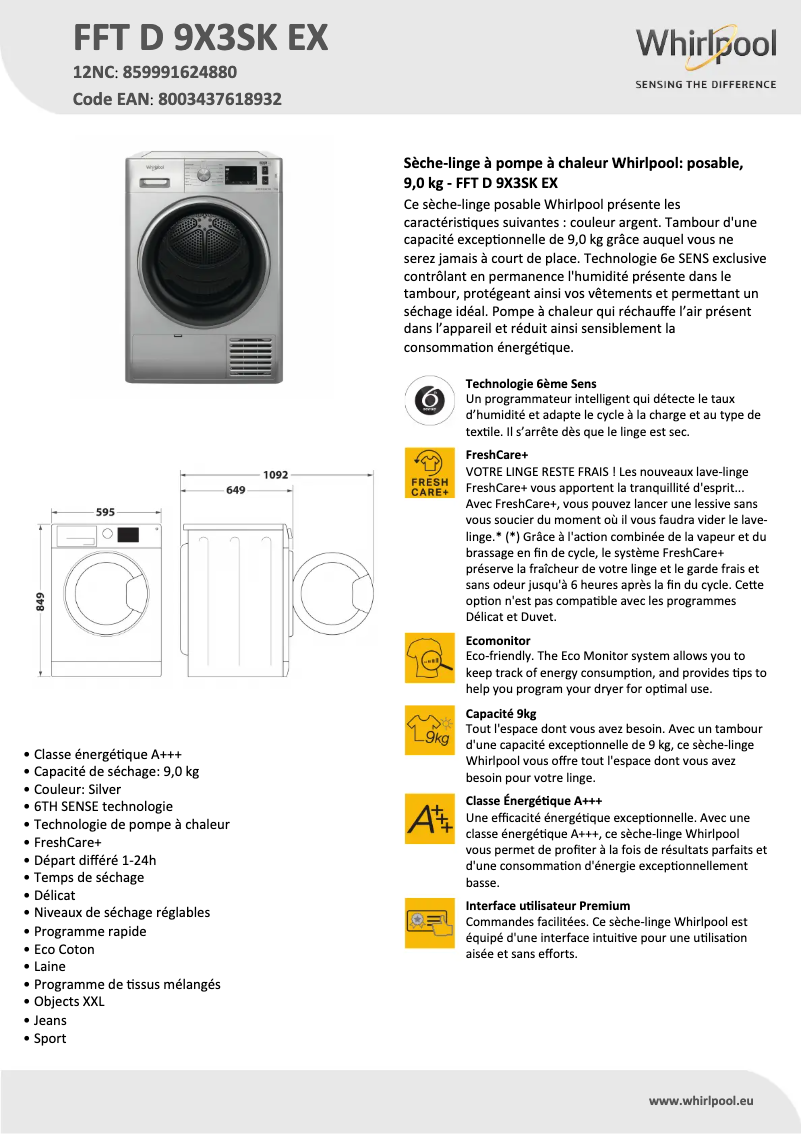 Image de la première page du manuel de l'appareil FFT D 9X3SK EX