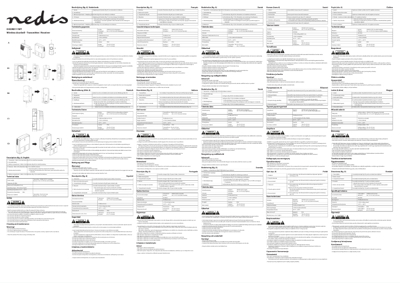 Page 1 de la notice Manuel utilisateur Nedis DOORB111WT