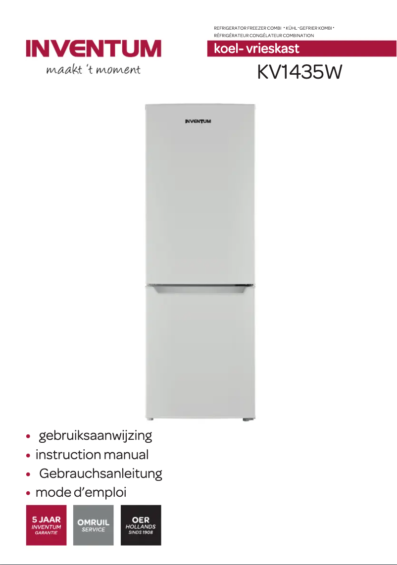 Image de la première page du manuel de l'appareil KV1435W