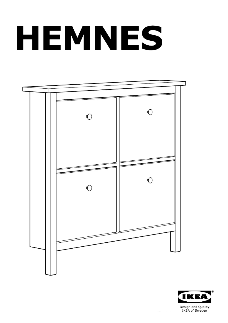 Image de la première page du manuel de l'appareil HEMNES (4 drawers)