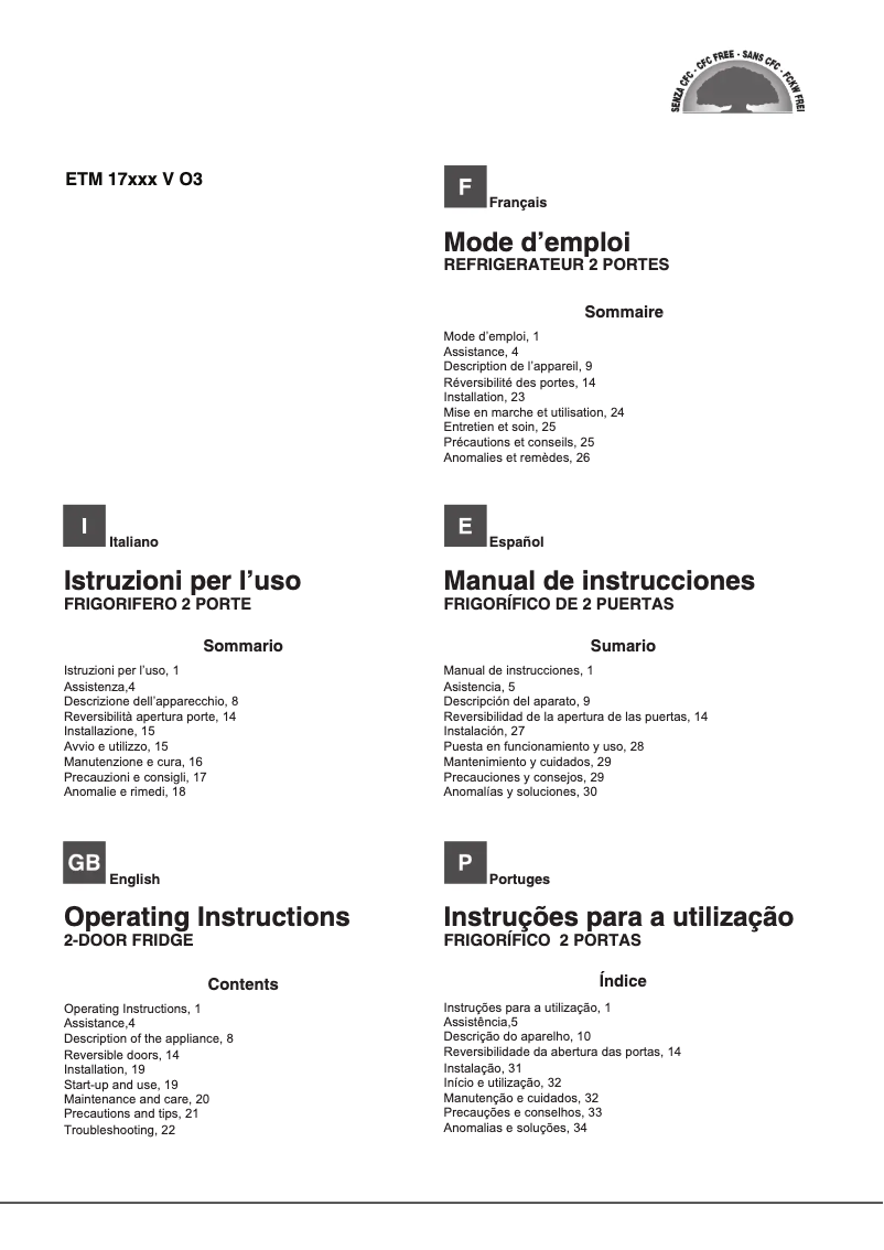Image de la première page du manuel de l'appareil ETM 17210 V