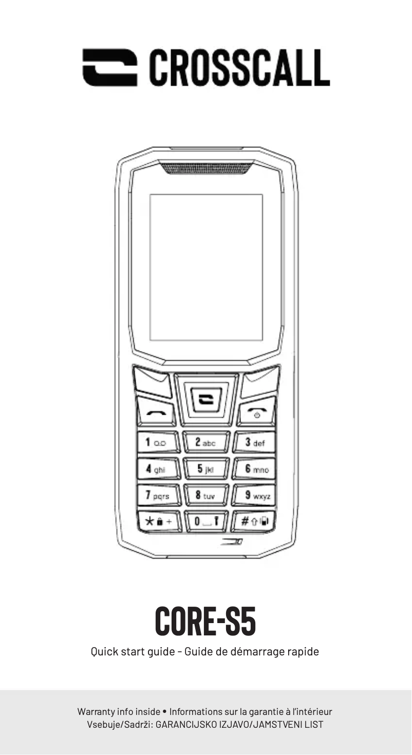 Image de la première page du manuel de l'appareil CORE-S5