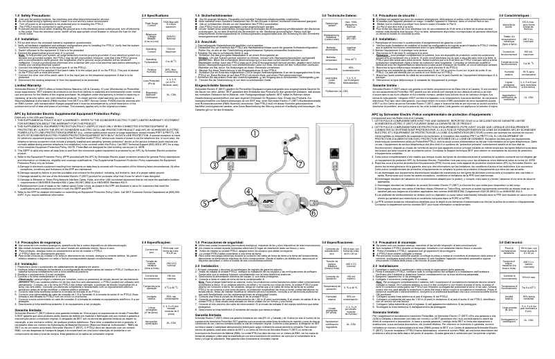 Page 1 de la notice Manuel utilisateur APC PTEL2