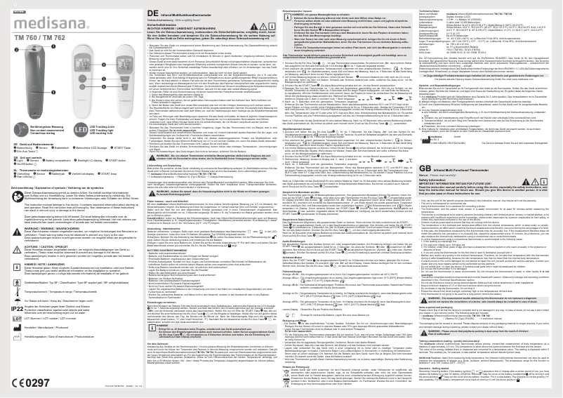 Page n°1 - Manuel utilisateur Medisana TM 760