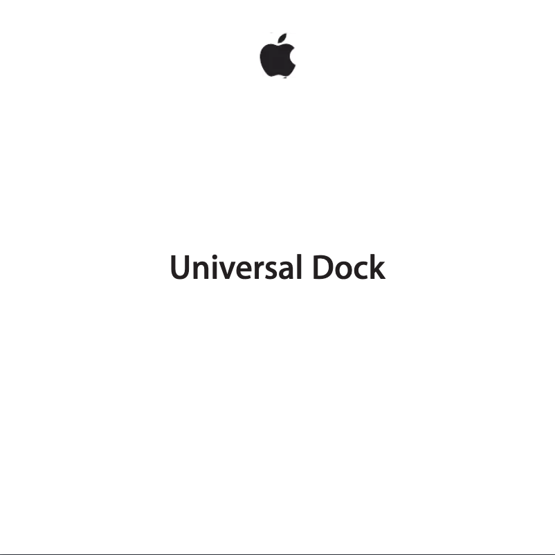 Page n°1 - Manuel utilisateur Apple Universal Dock
