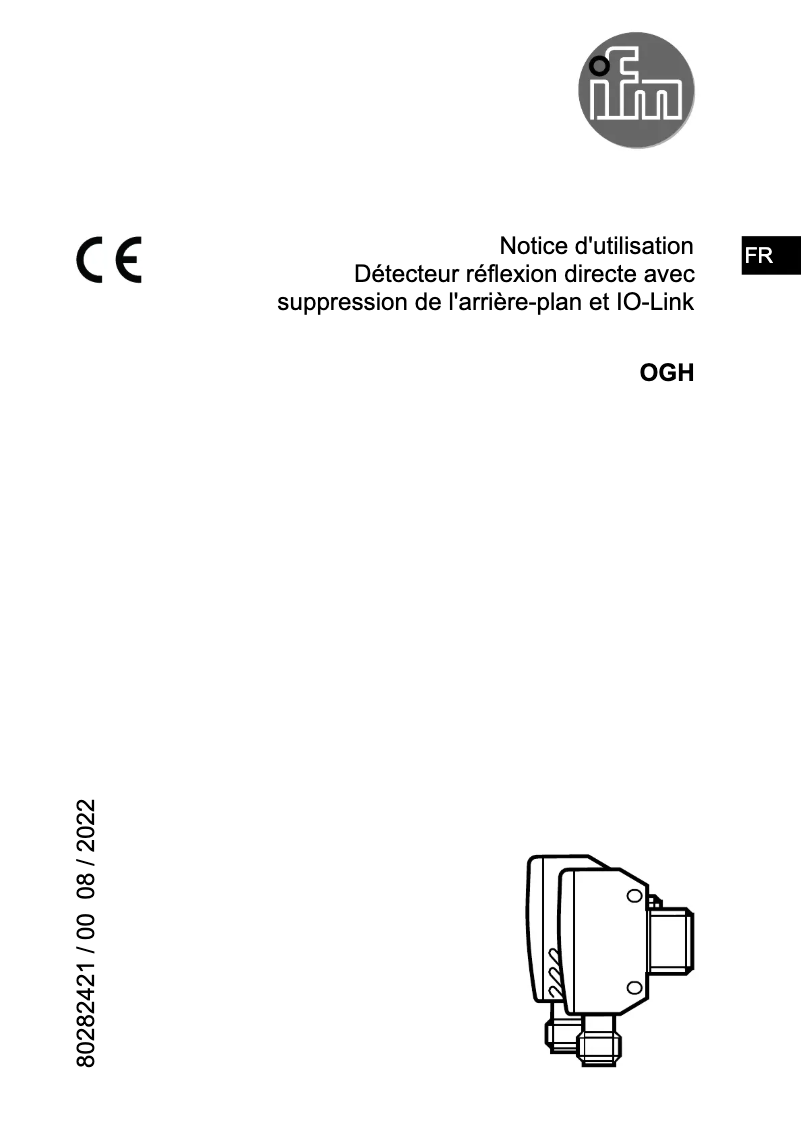 Page 1 de la notice Manuel utilisateur IFM OGH581