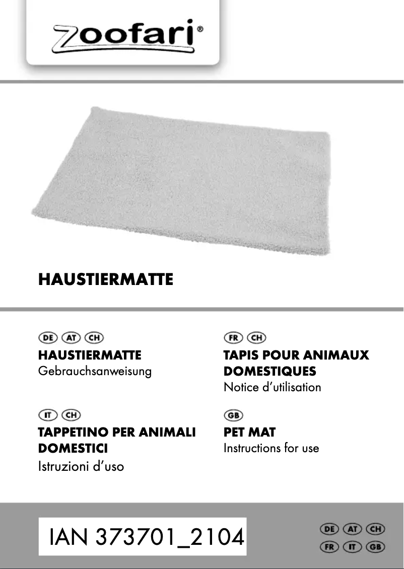 Page n°1 - Manuel utilisateur Zoofari IAN 373701