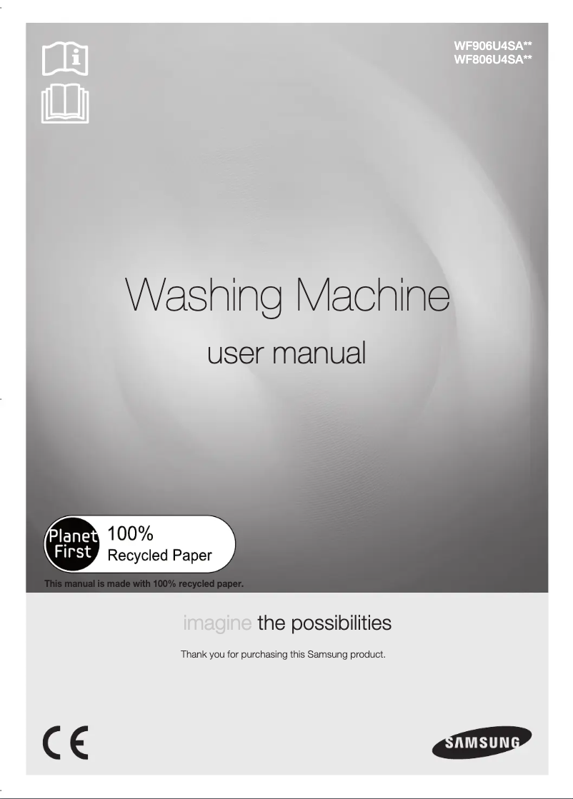 Page 1 de la notice Manuel utilisateur Samsung WF806U4SAWQ3LE