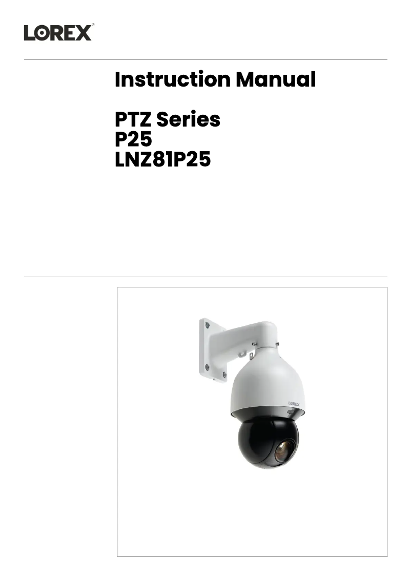 Page n°1 - Manuel utilisateur Lorex LNZ81P25