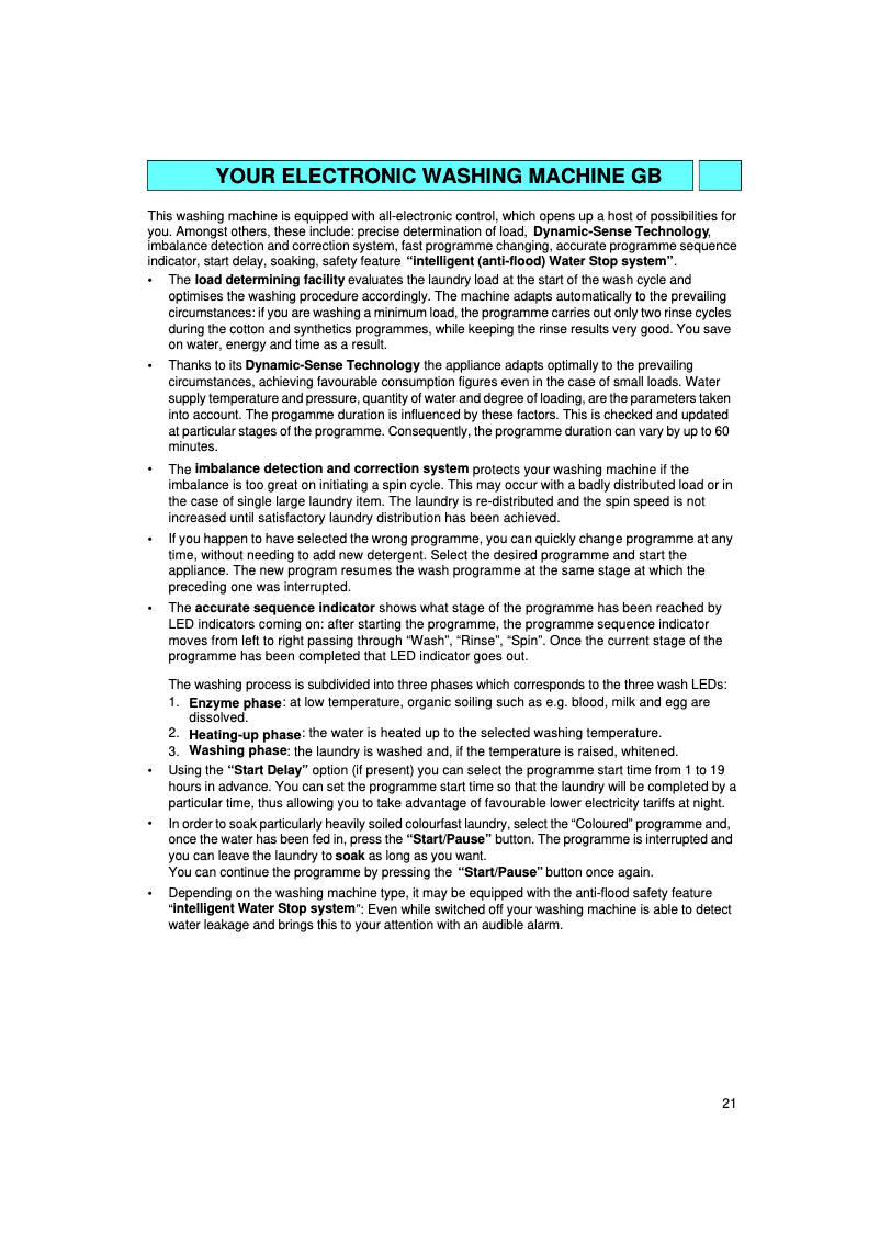 Page 1 de la notice Manuel utilisateur Bauknecht WA 8389W