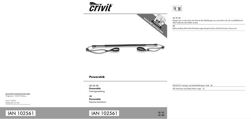 Page 1 de la notice Manuel utilisateur Crivit IAN 102561