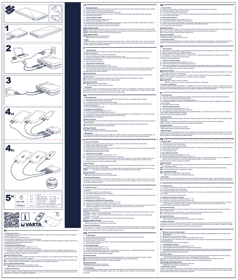 Page 1 de la notice Manuel utilisateur Varta Power Bank Energy 20000