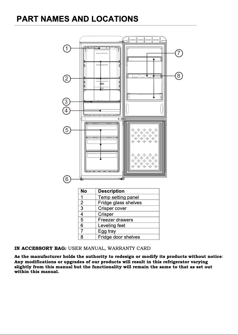 Image de la première page du manuel de l'appareil CRBM228NR