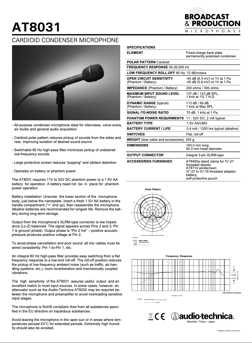 Image de la première page du manuel de l'appareil AT8031