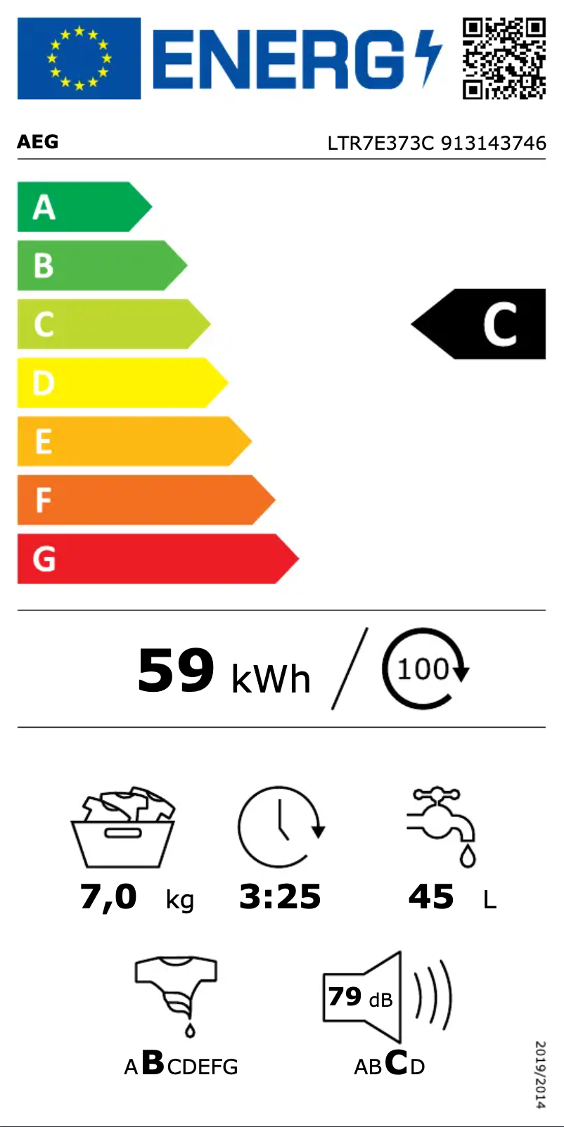 Page n°1 - Manuel utilisateur AEG LTR7E373C