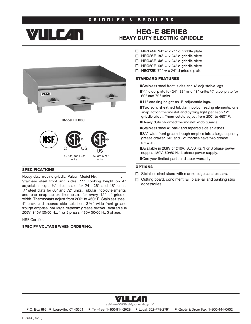 Page n°1 - Fiche technique Vulcan HEG24E