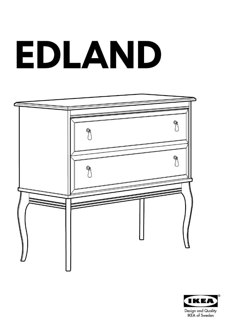 Image de la première page du manuel de l'appareil EDLAND (2 drawers)