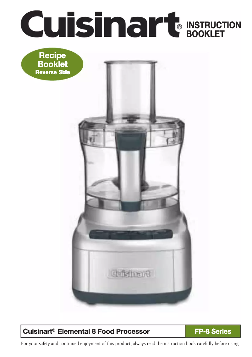 Page 1 de la notice Instructions / montage Cuisinart Elemental 8