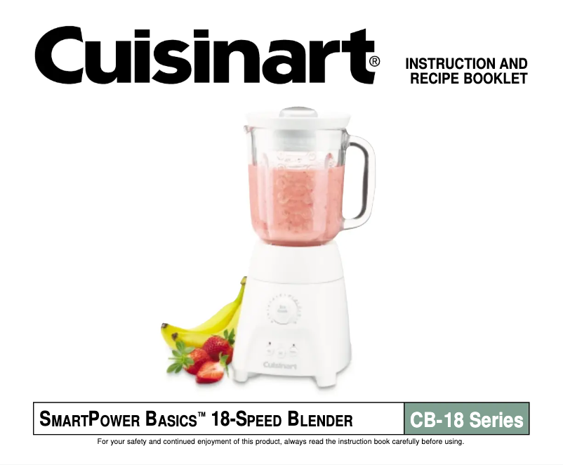 Page 1 de la notice Manuel utilisateur Cuisinart SmartPower Basics CB-18