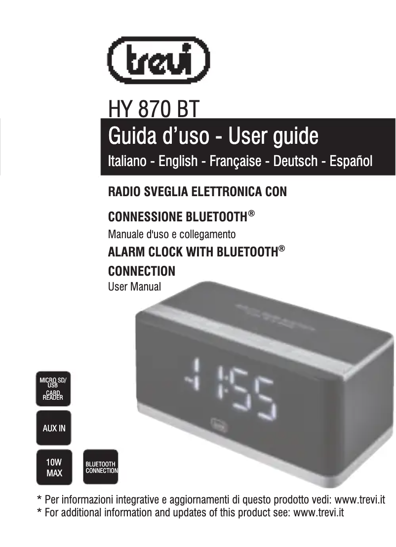 Page 1 de la notice Manuel utilisateur Trevi HY 870 BT